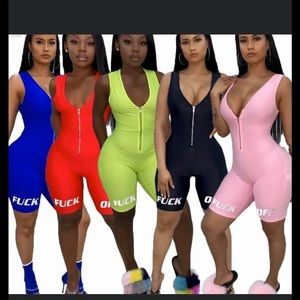 A one piece fuck off outfit